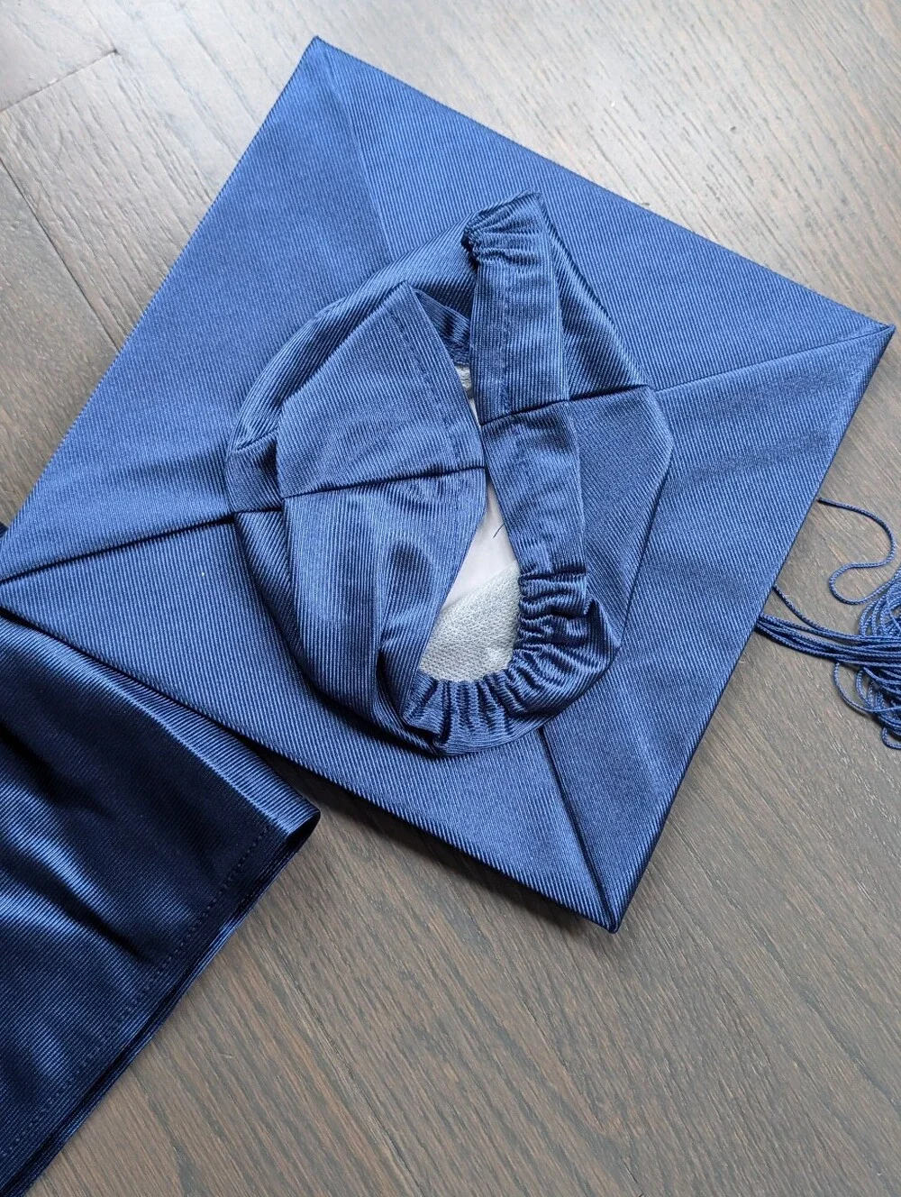 Preschool Graduation Gown & Cap Set with Preschool Sash, Blue, Size 27, Small
